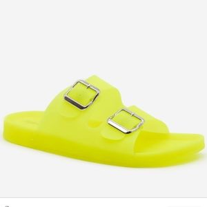 Yellow jelly sandals womens Clearance